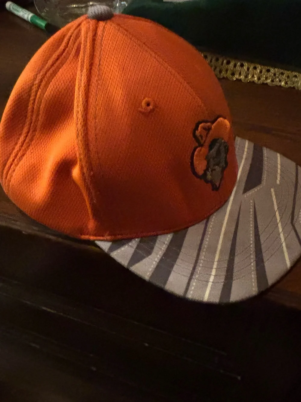 Oklahoma State Cowboys Pistol Pete Youth Snapback Hat Orange Gray Plaid OSU